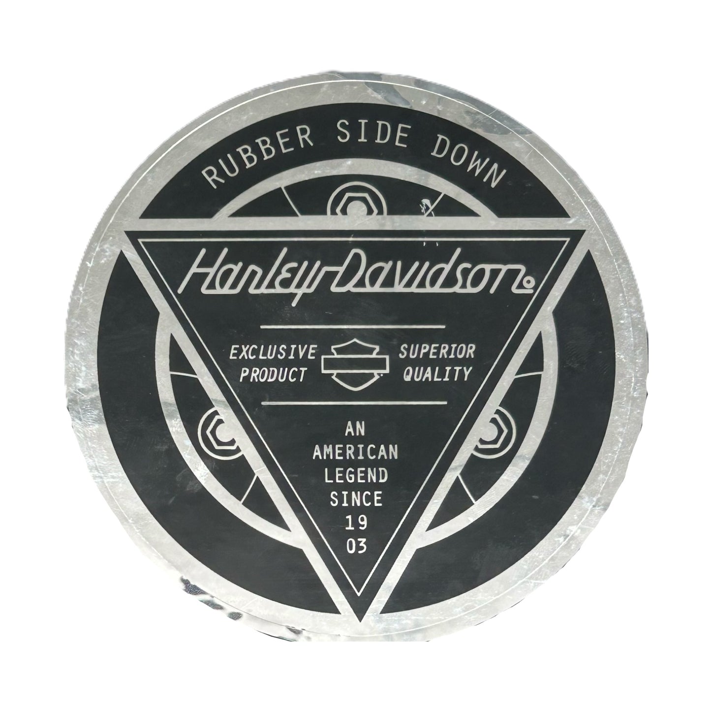 RUBBER SIDE DOWN DECAL