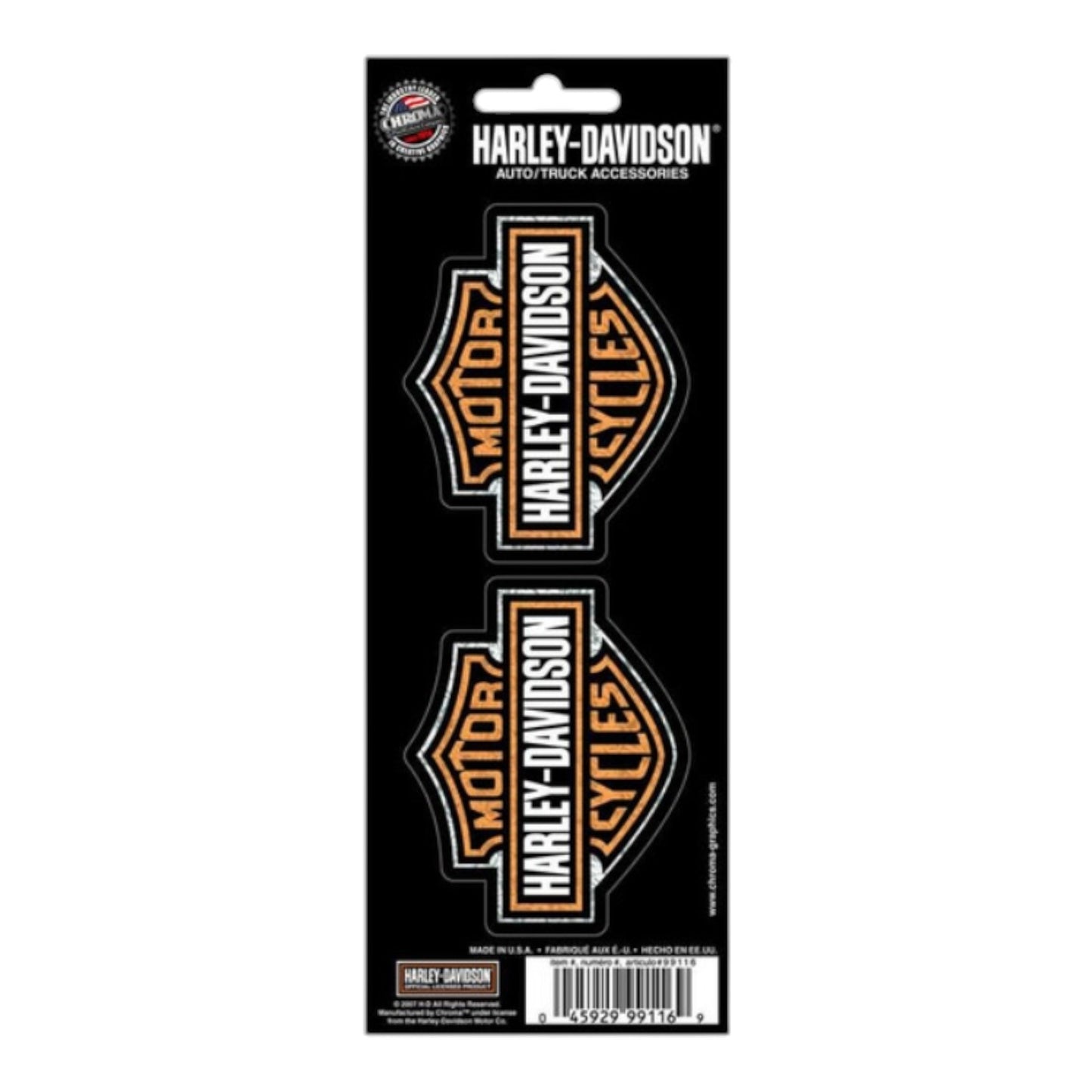 H-D 2PC B&S HOLOGRAPHIC DECAL