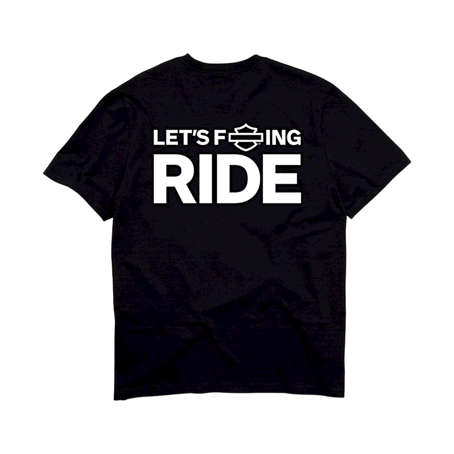 MEN'S TEE - LET'S FUCKING RIDE - BLACK