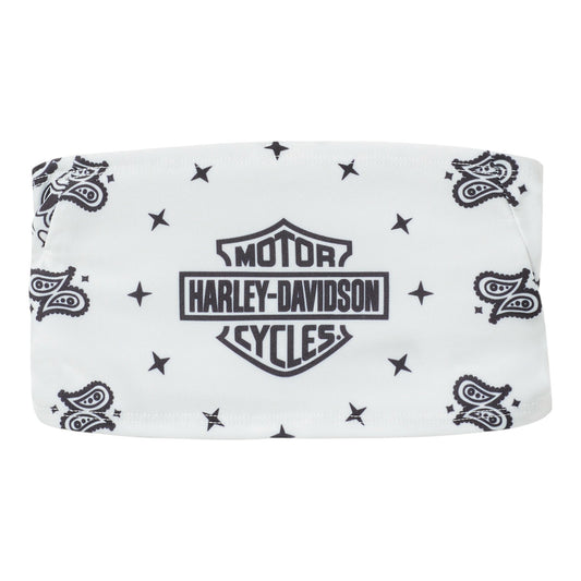 BAR & SHIELD HEADBAND - BLACK/WHITE