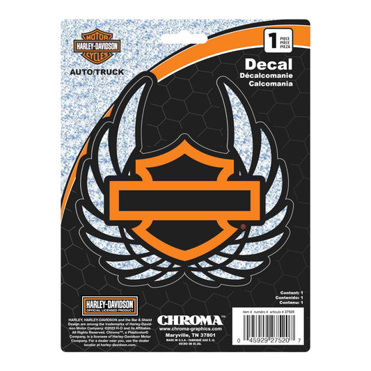 H-D B&S HOLOGRAPHIC WINGS DECAL