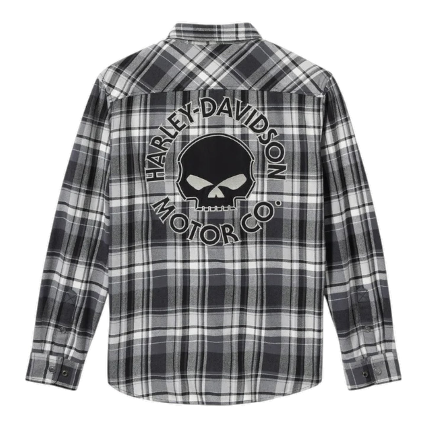 WILLIE G SKULL PLAID LONG SLEEVE SHIRT