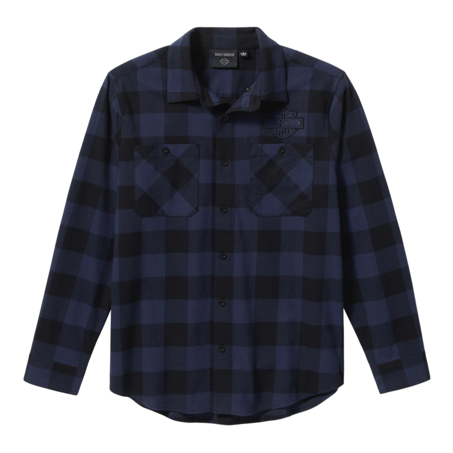 BAR & SHIELD BUFFALO CHECK FLANNEL - INDIGO