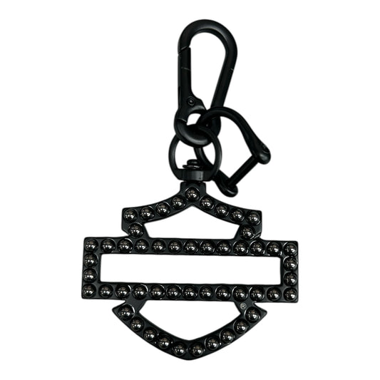 H-D KEYCHAIN BLING BLACK SILHOUETTE