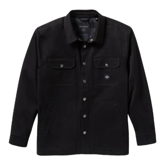 RACER FONT SOLID SHIRT JACKET