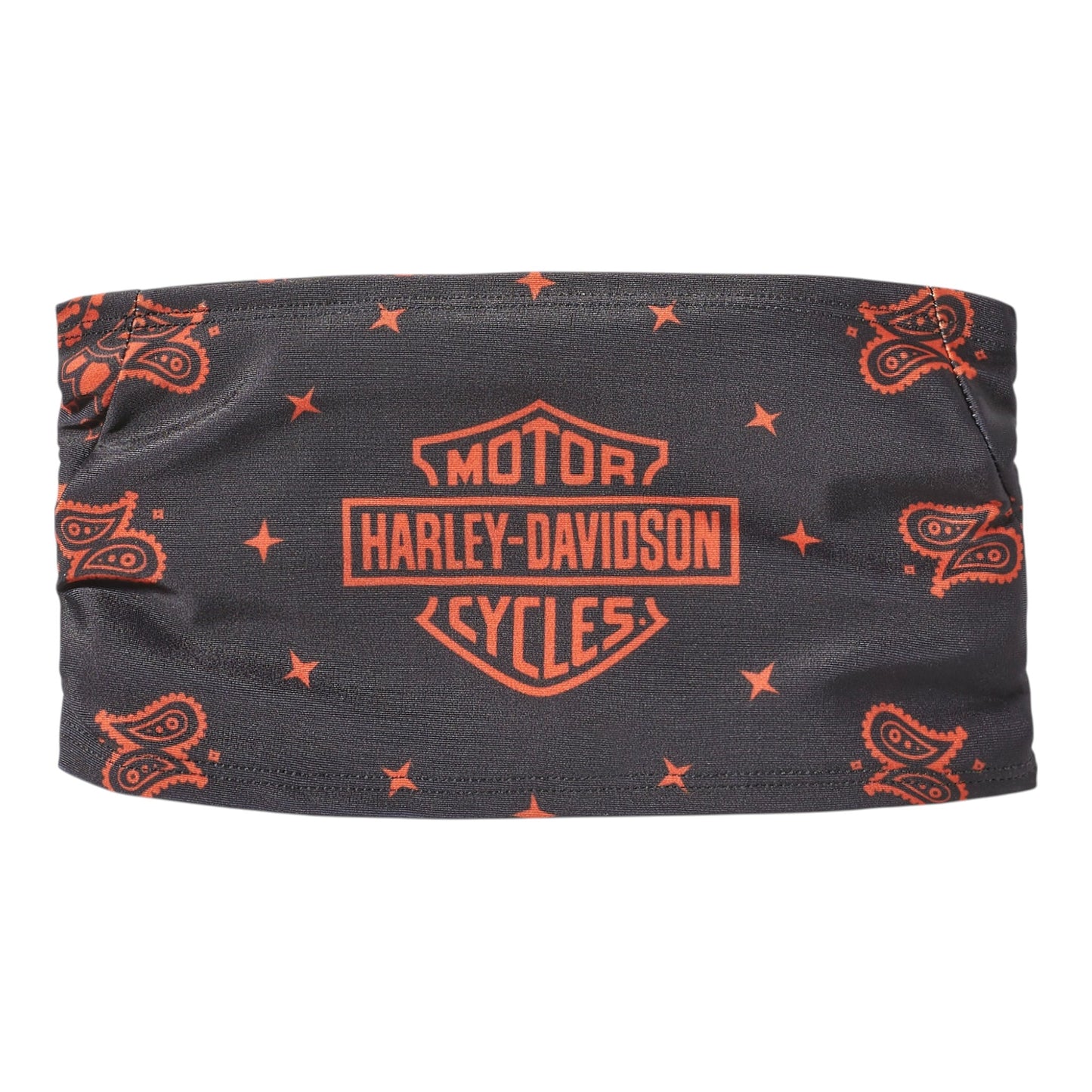 BAR & SHIELD HEADBAND - BLACK/ORANGE