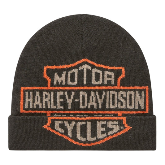 OVERSIZED BAR & SHIELD BEANIE