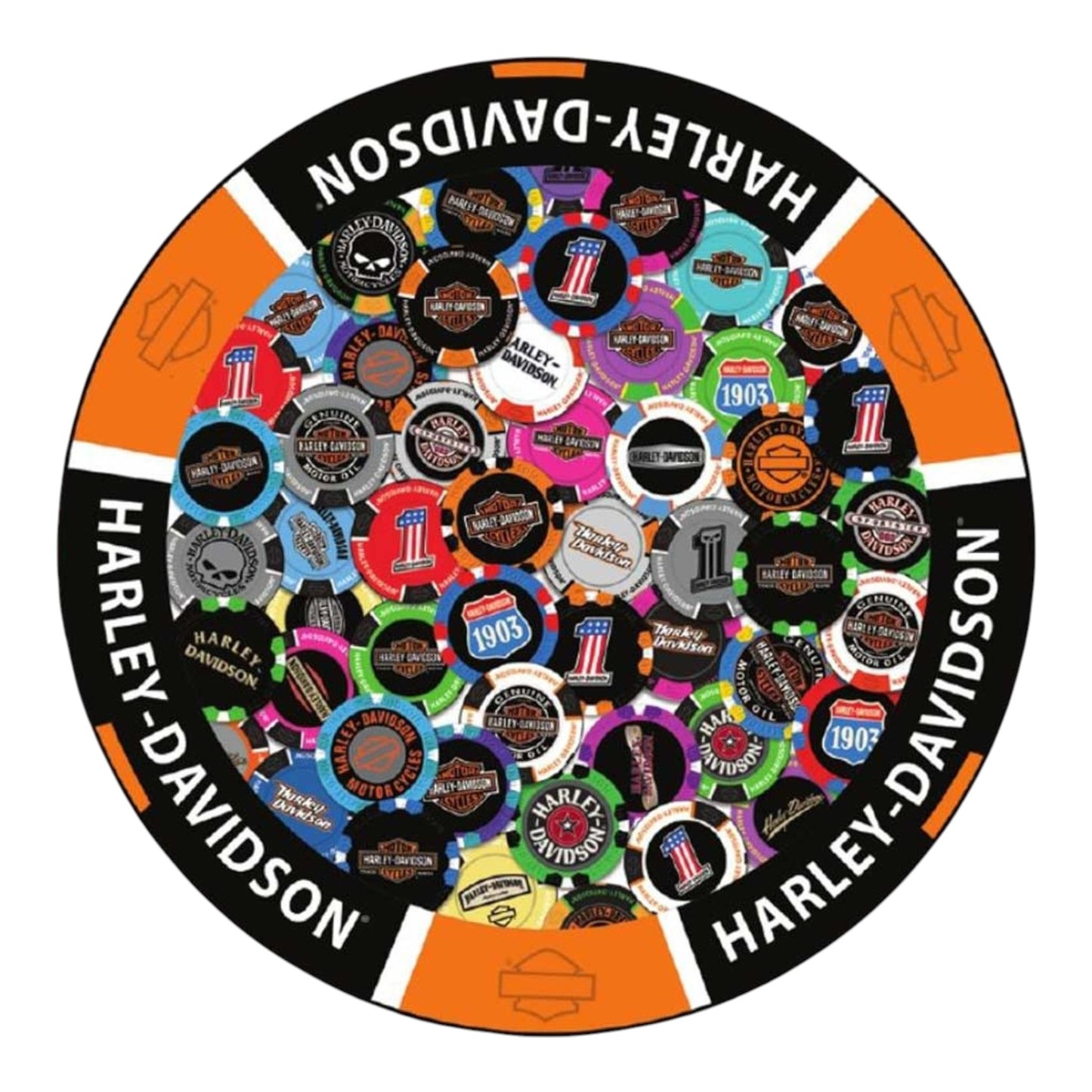 H-D POKER CHIPS ROUND PUZZLE