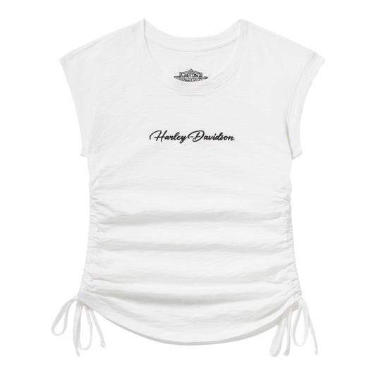 ESSENTIAL RUCHED TOP - WHITE