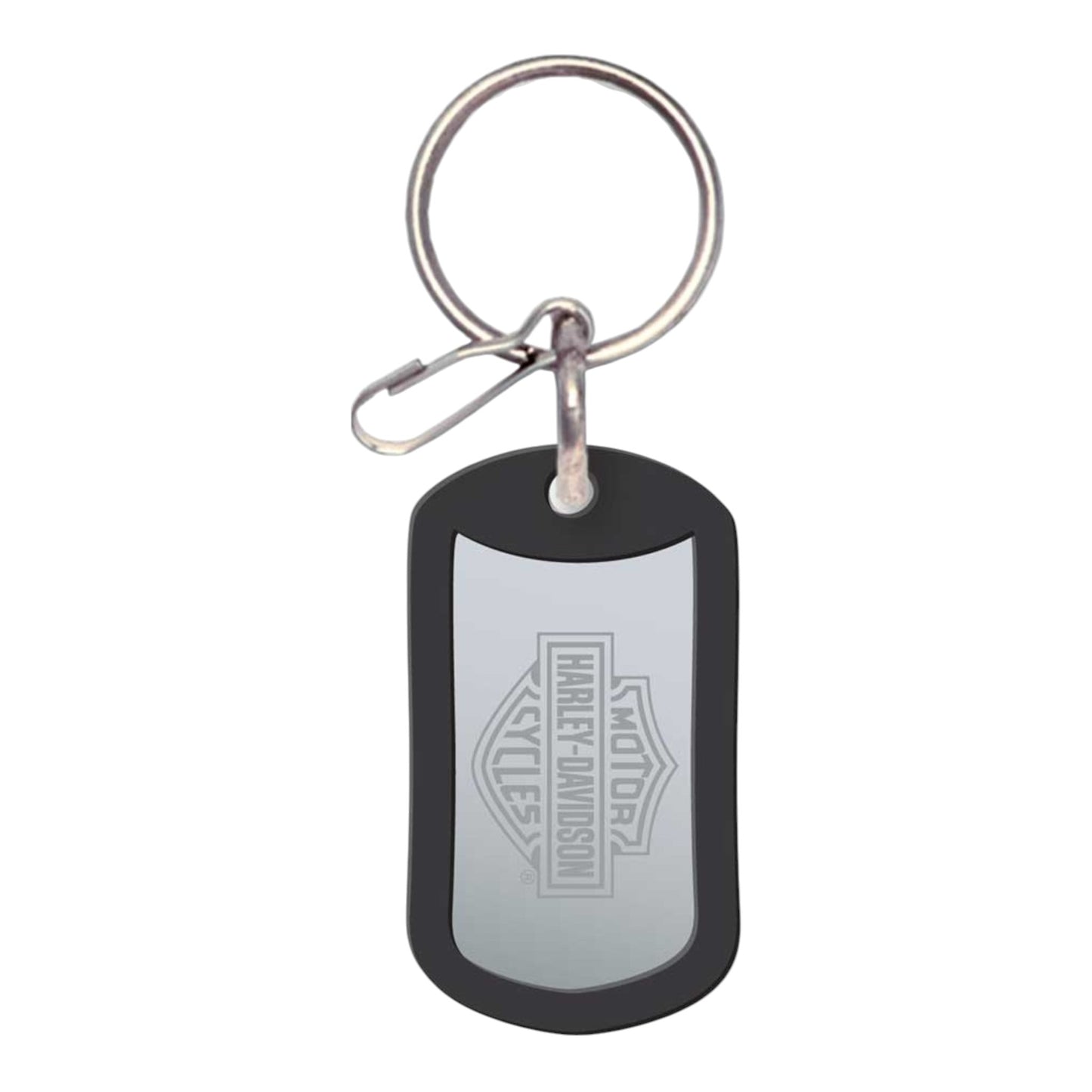 H-D KEYCHAIN ENAMEL/RUBBER B&S