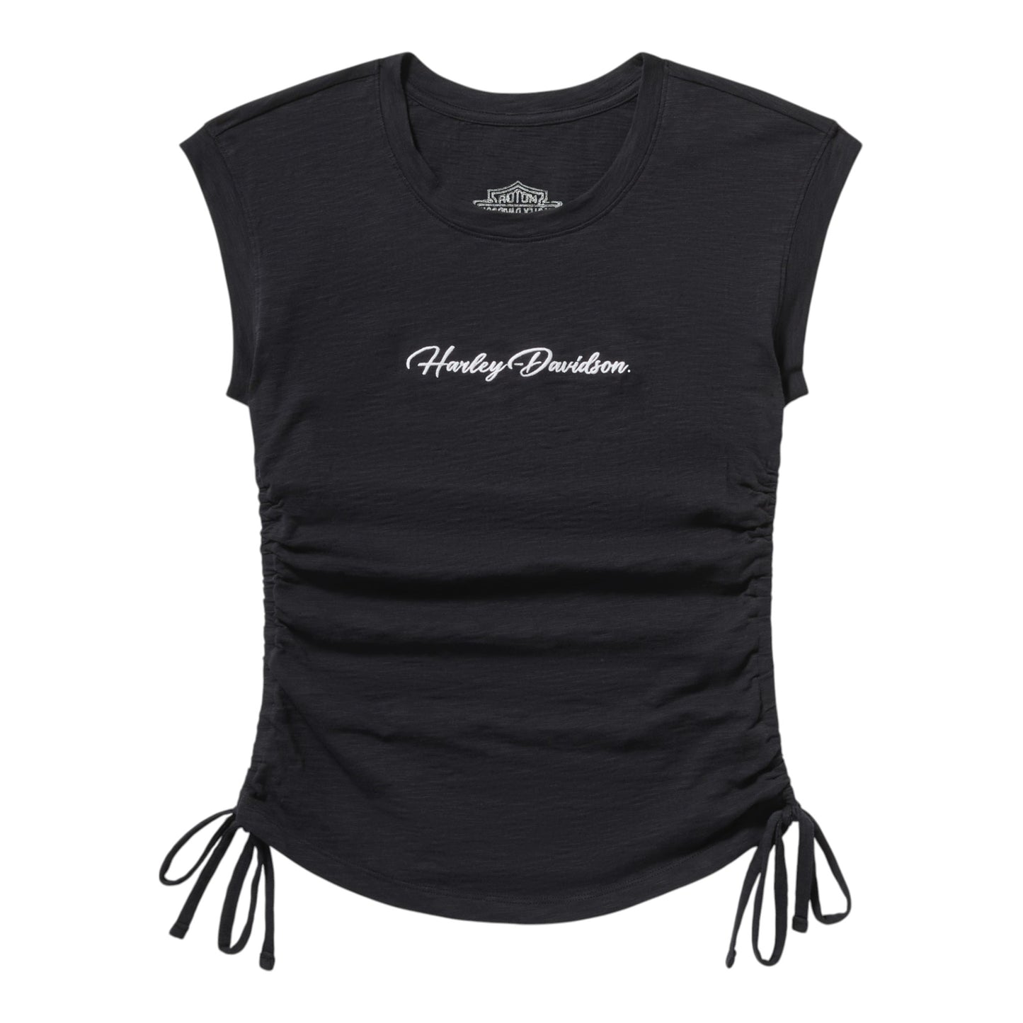 ESSENTIAL RUCHED TOP - BLACK