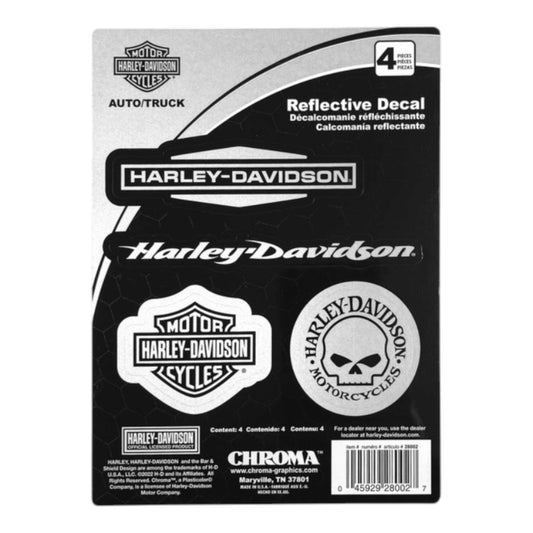 H-D 4PC REFLECTIVE DECAL