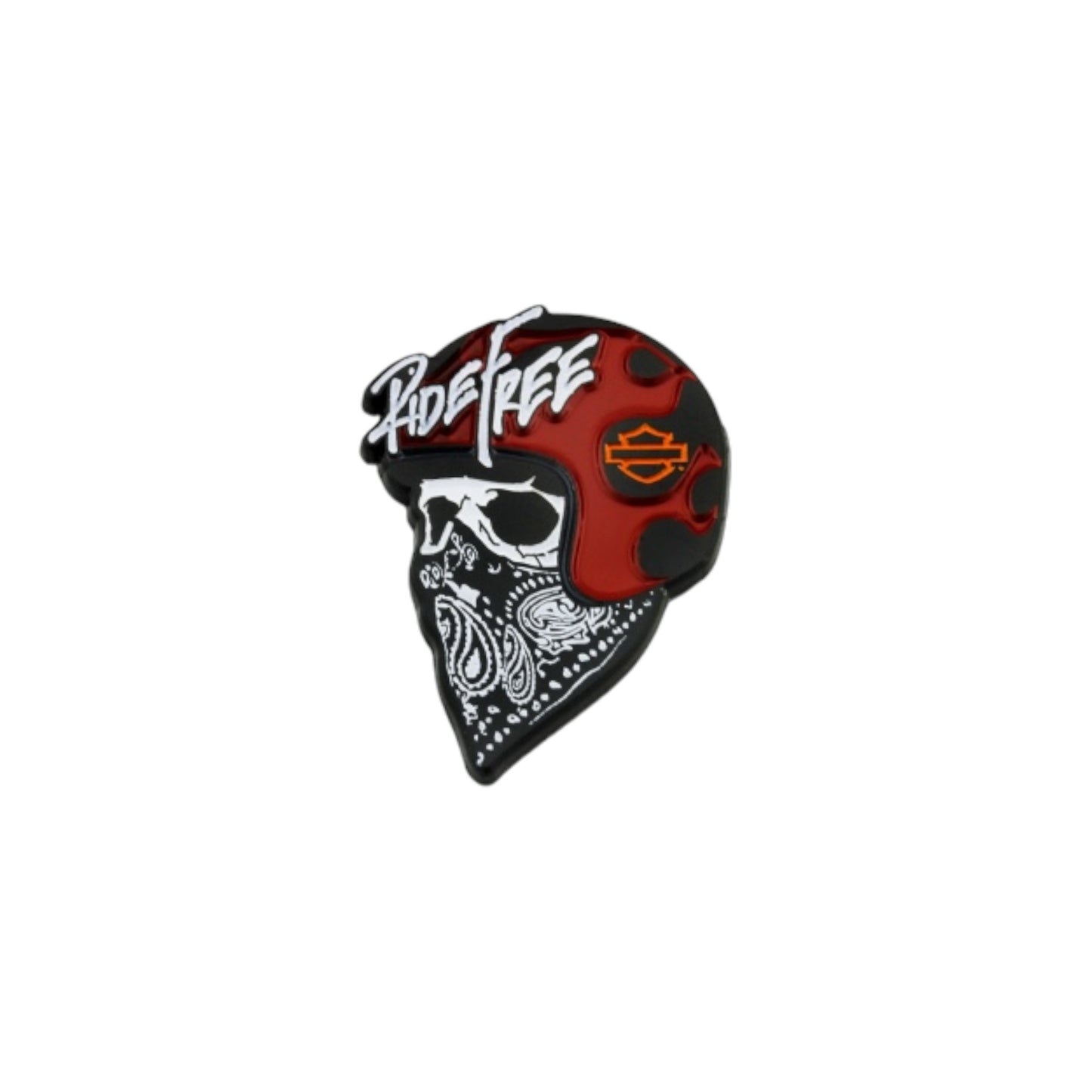 PIN RIDE FREE SKULL