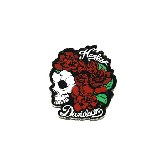 PIN ROSE SKULL