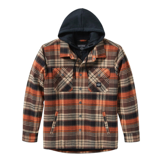 BAR & SHIELD HOODED SHIRT JACKET