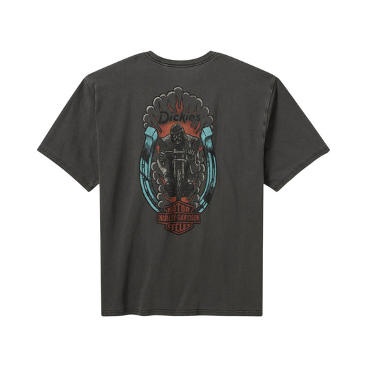 MEN'S DICKIED X HD 1930's MOTO RACER HEAVYWEIGHT PIGMENT DYED TEE
