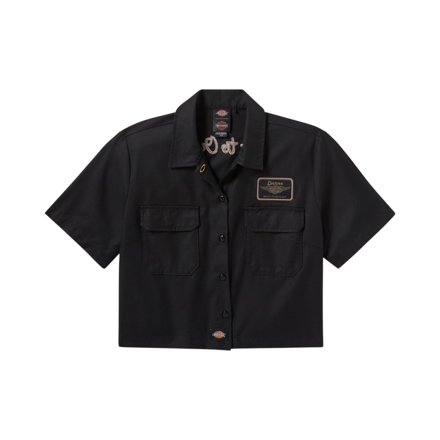 WOMEN'S DICKIES X HD BUILT TO OUTLAST BOXY WORK SHIRT - BLACK