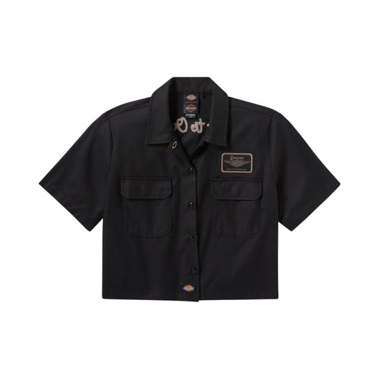 WOMEN'S DICKIES X HD BUILT TO OUTLAST BOXY WORK SHIRT - BLACK