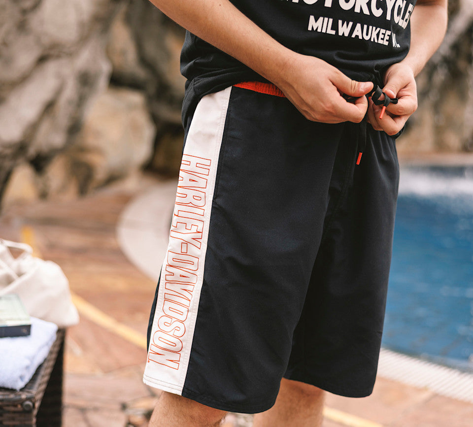 H-D COLORBLOCK SWIM TRUNKS