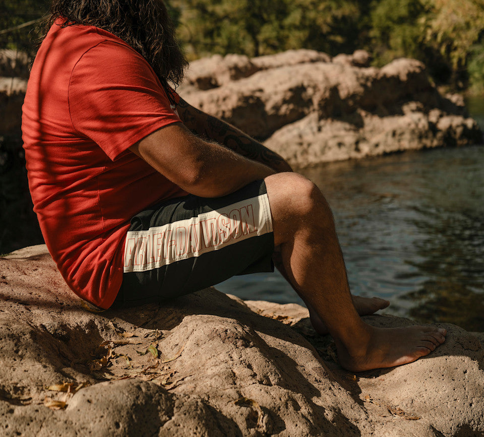 H-D COLORBLOCK SWIM TRUNKS