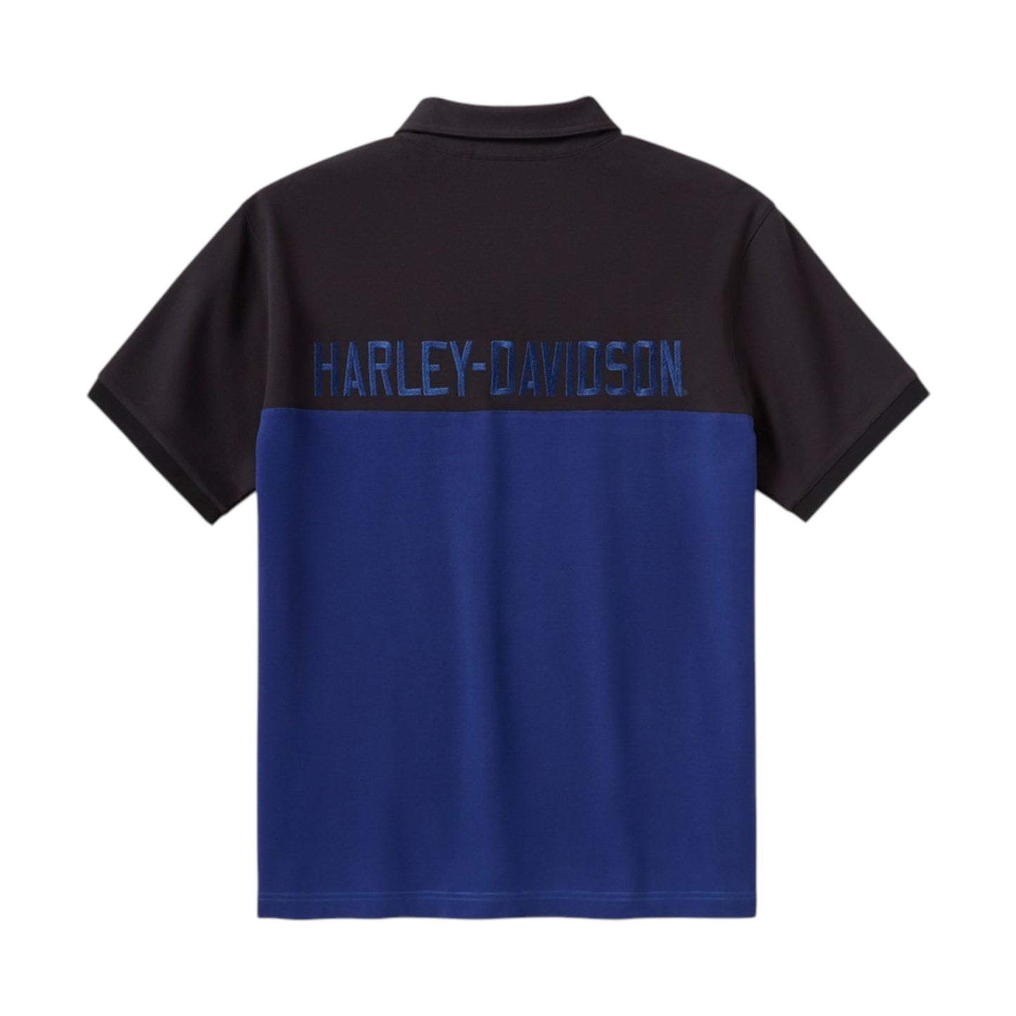 H-D ESSENTIAL BAR & SHIELD COLORBLOCK POLO - BLUE