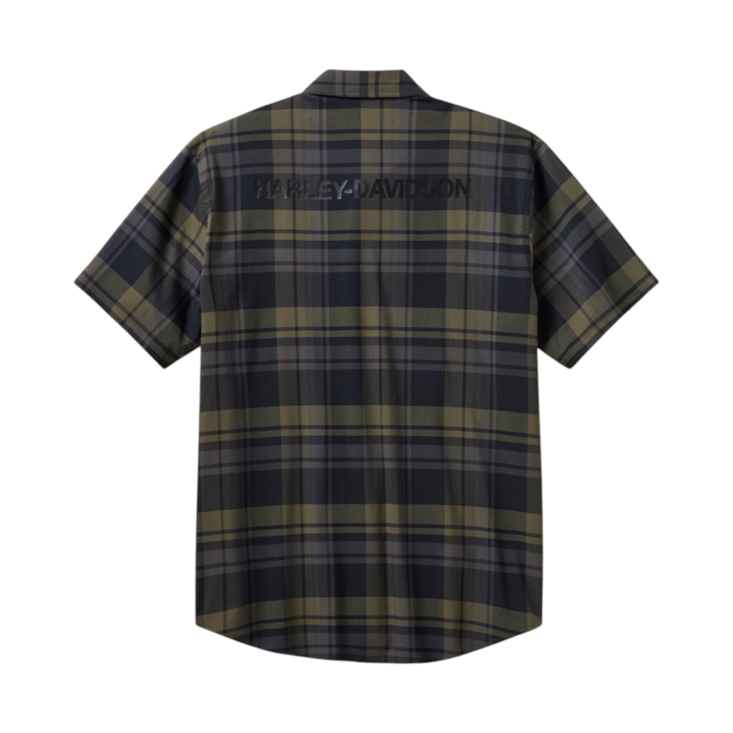 H-D TECH COOLMAXPLAID SHIRT - BLACK/GREEN