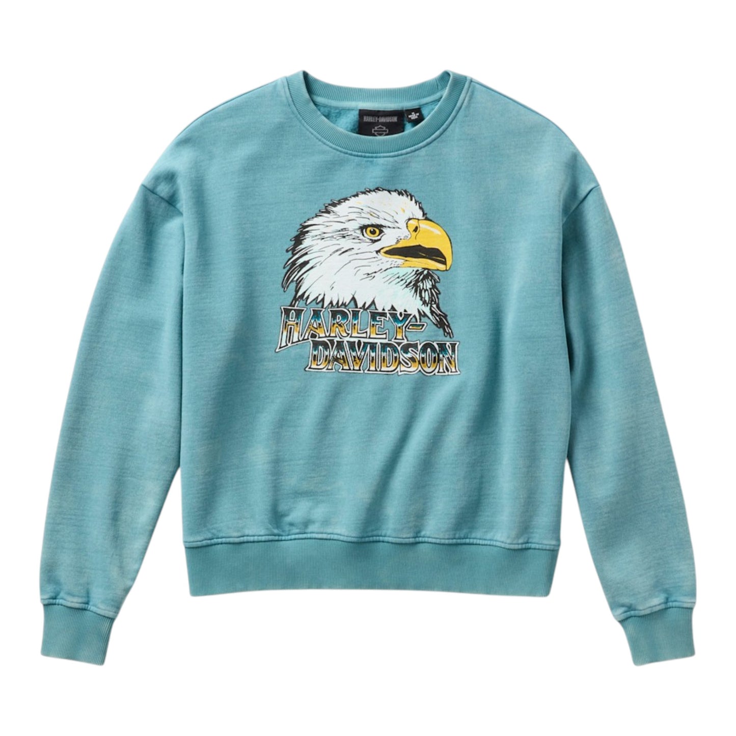 VINTAGE DROP H CREW - TEAL