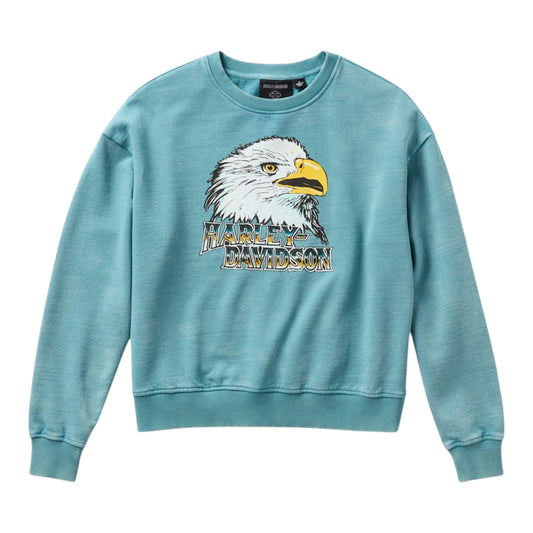 VINTAGE DROP H CREW - TEAL