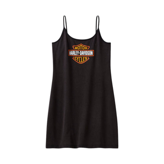 VINTAGE B&S TANK DRESS - BLACK