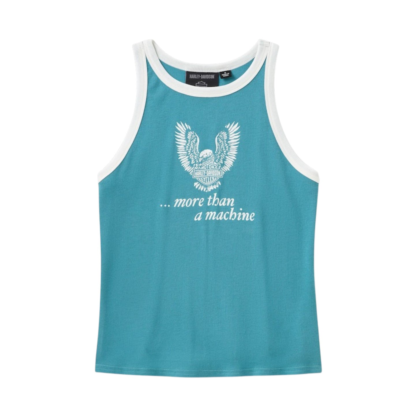 MORE THAN A MACHINE RINGER TANK - TEAL