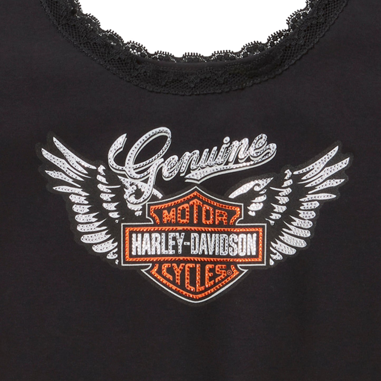 WINGED BLING LACE TANK
