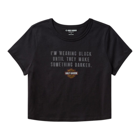 MAKE SOMETHING DARKER CROPPED TEE - BLK
