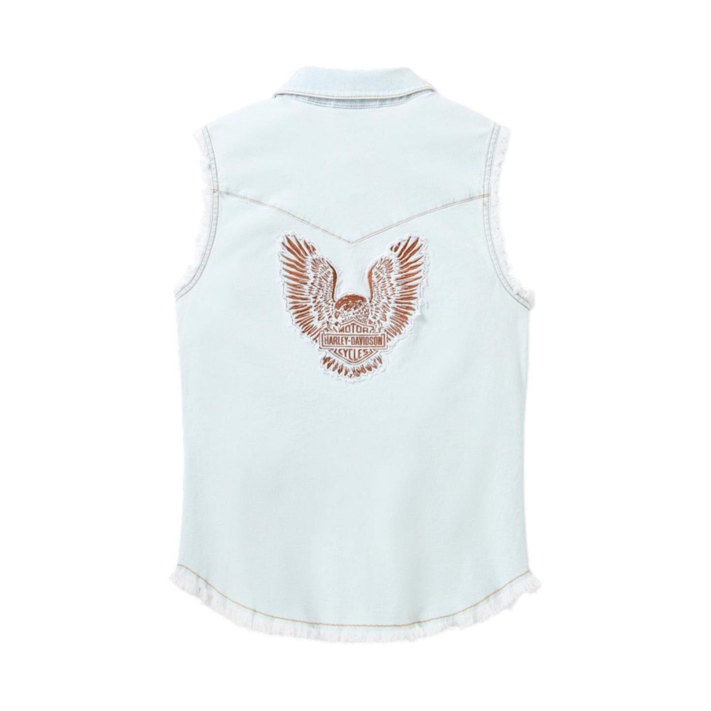 VINTAGE FRINGE SLEEVELESS DENIM
