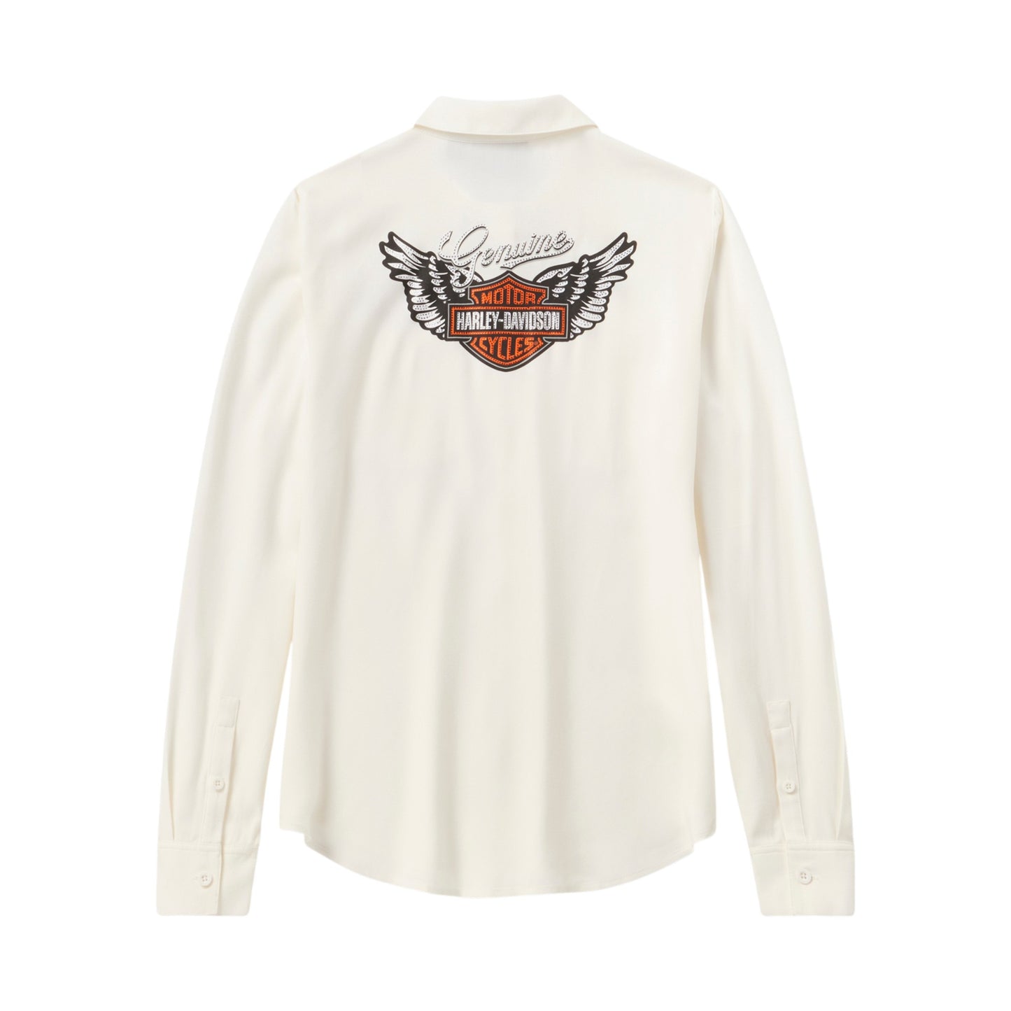 WINGED BLING BUTTON FRONT SHIRT