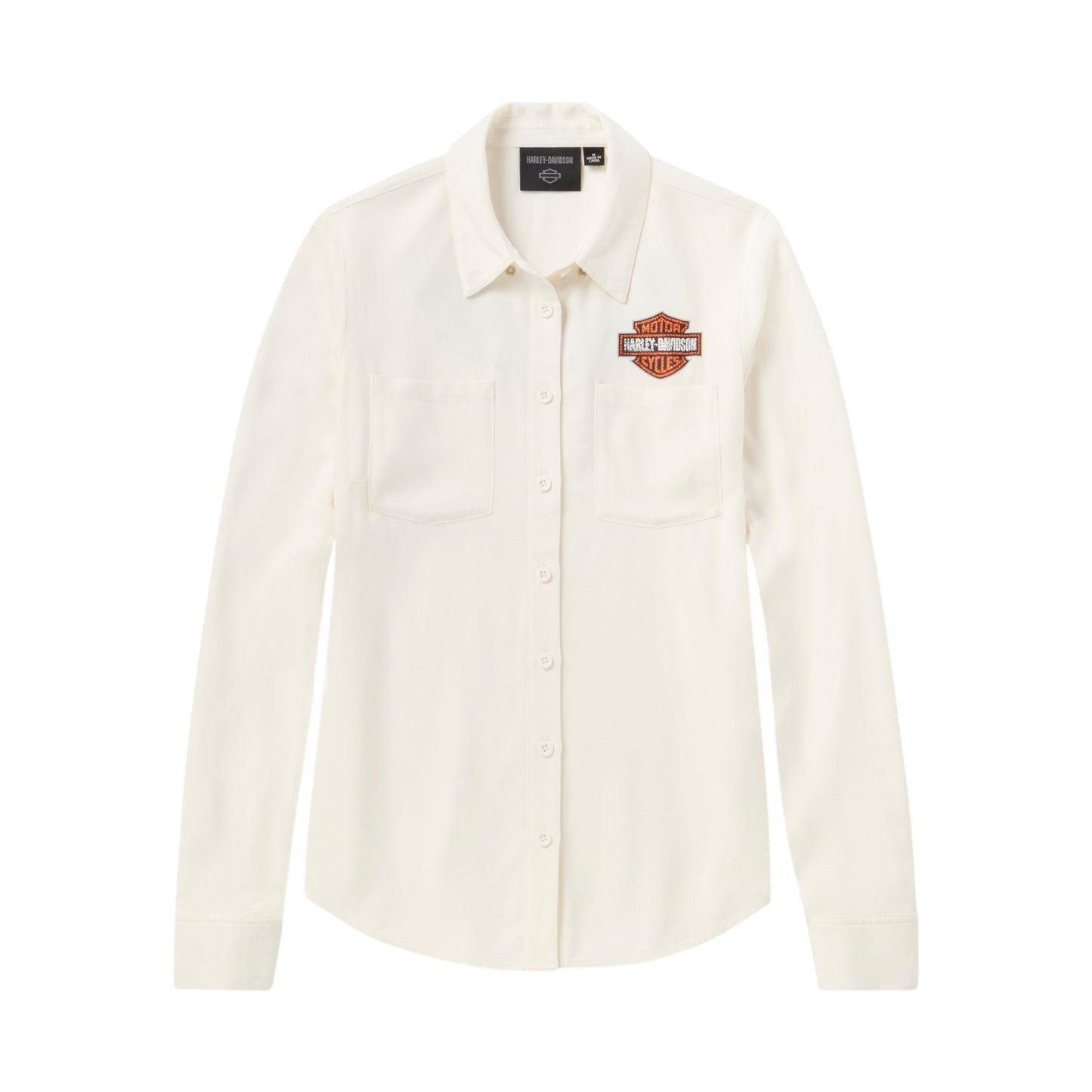 WINGED BLING BUTTON FRONT SHIRT