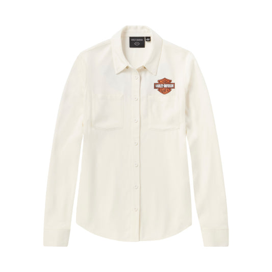 WINGED BLING BUTTON FRONT SHIRT
