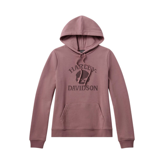 WILLIE G SKULL BLING PO HOODIE - PINK