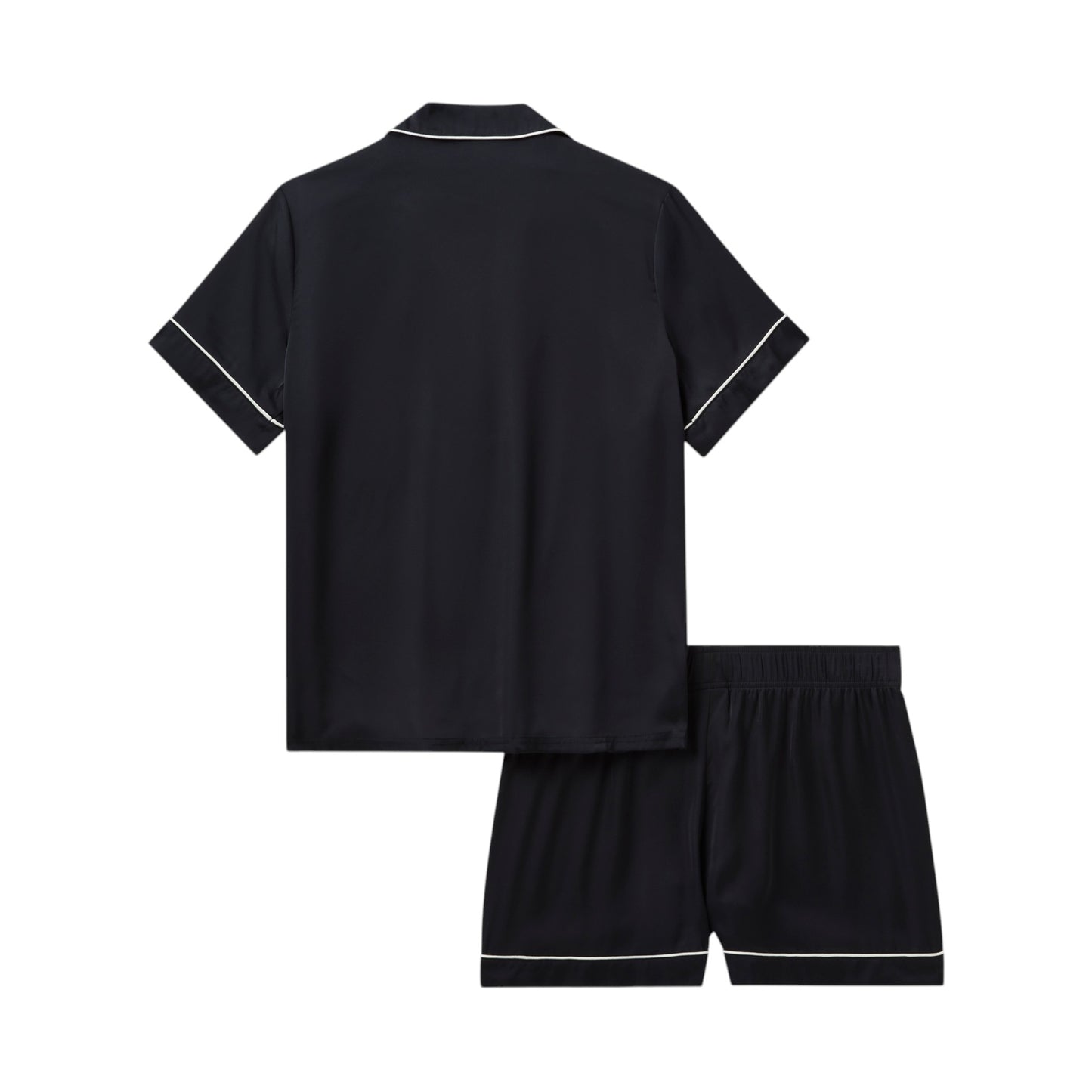 SATIN SHORT SET - BLACK
