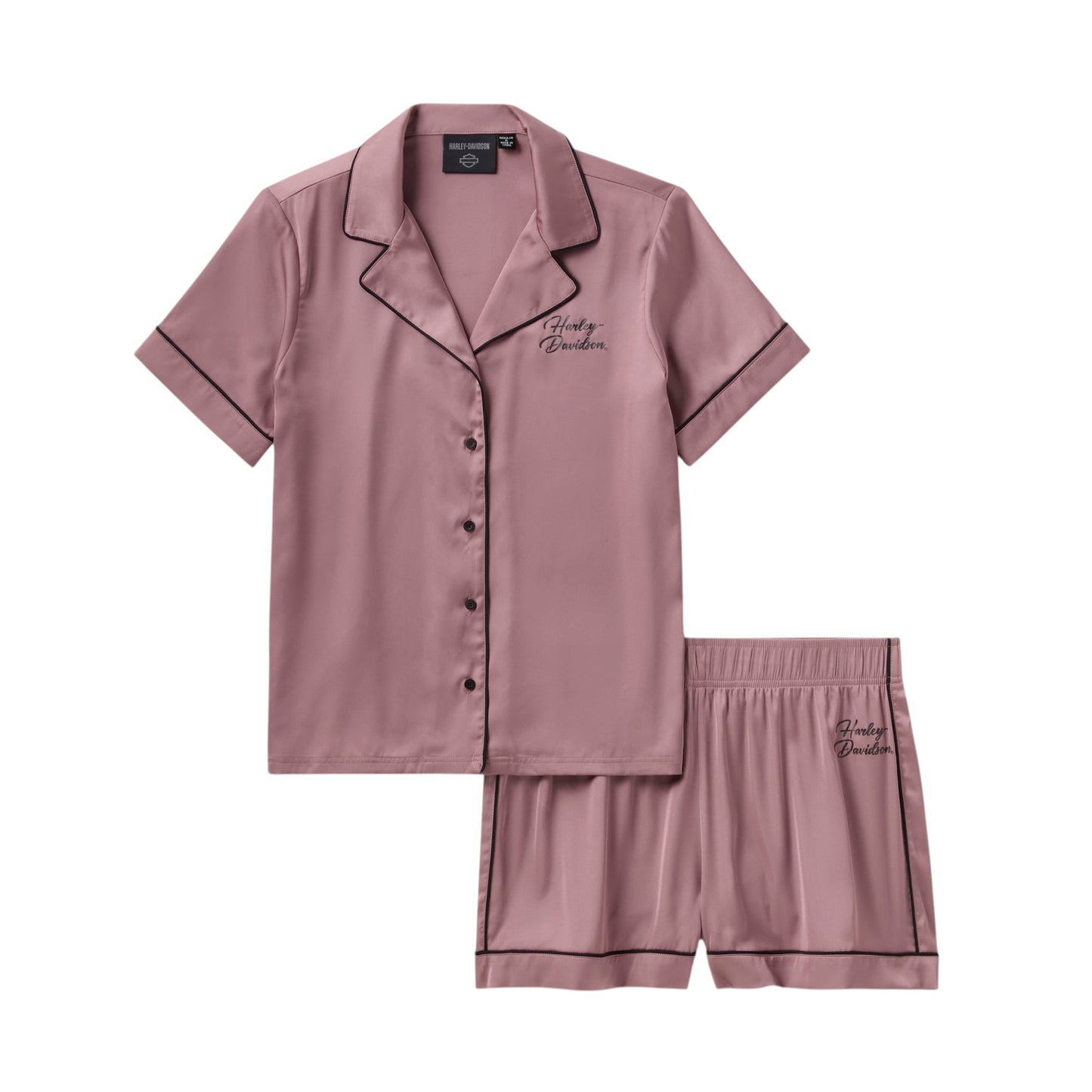 SATIN SHORT SET - PINK