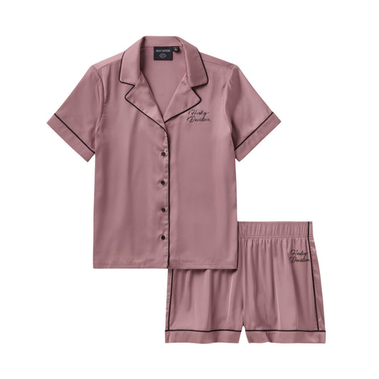 SATIN SHORT SET - PINK