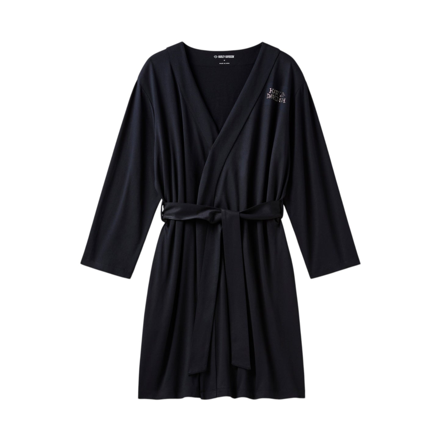 WILLIE G SKULL BLING  ROBE - BLACK