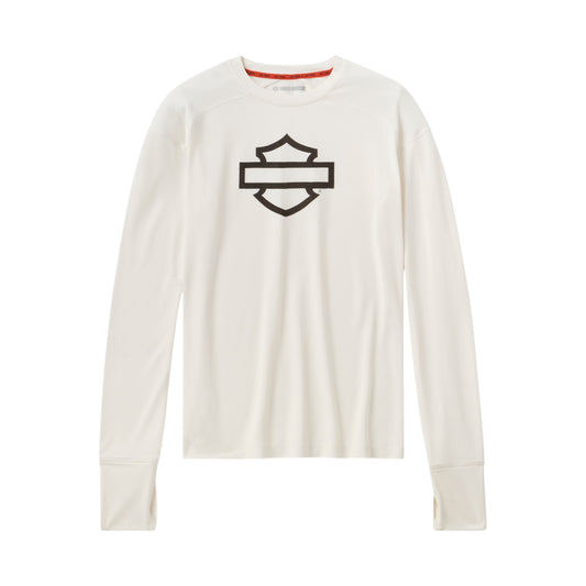 H-D TECH LONG SLEEVE TOP - WHITE