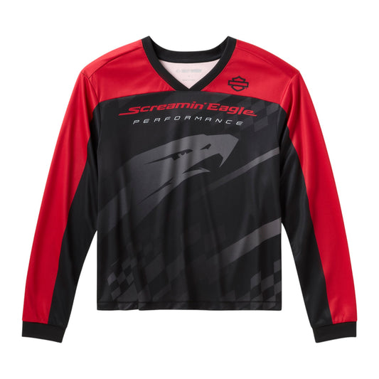SCREAMIN' EAGLE RACE JERSEY - BLACK/RED