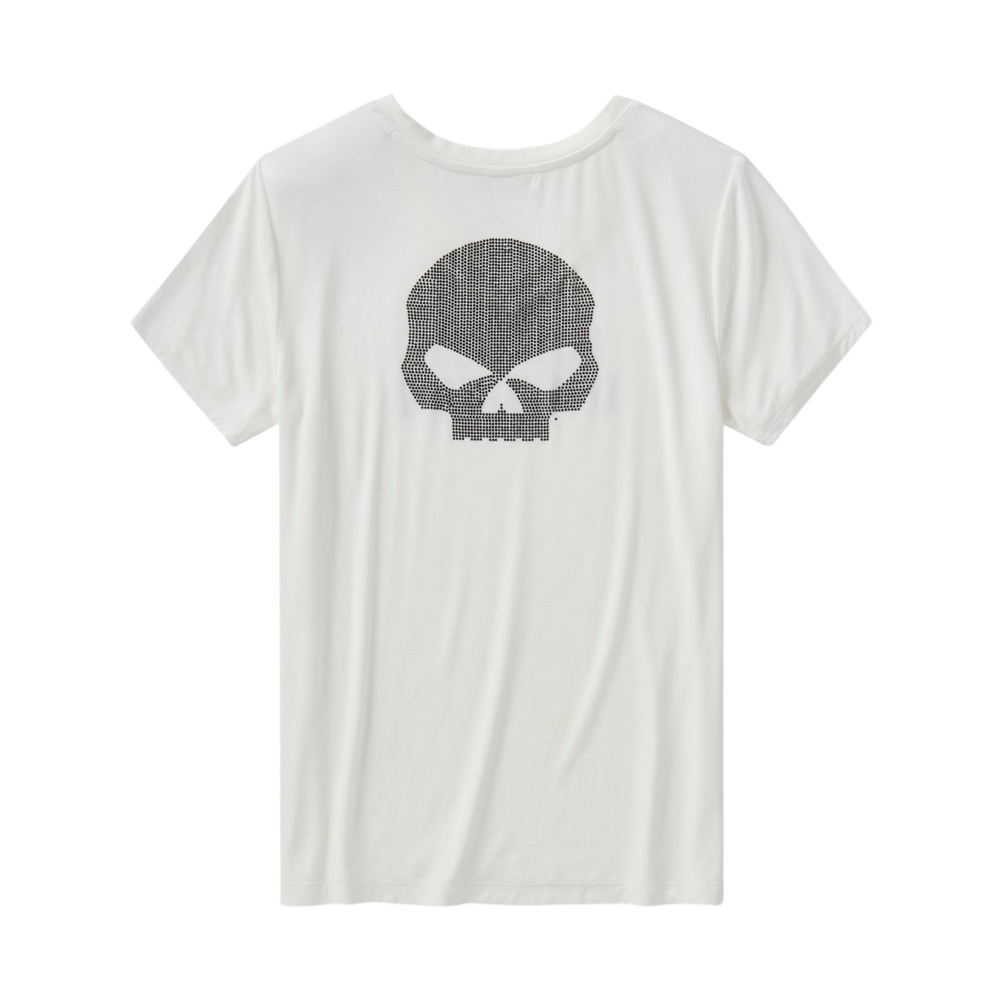 WILLIE G SKULL BLING V-NECK - WHITE