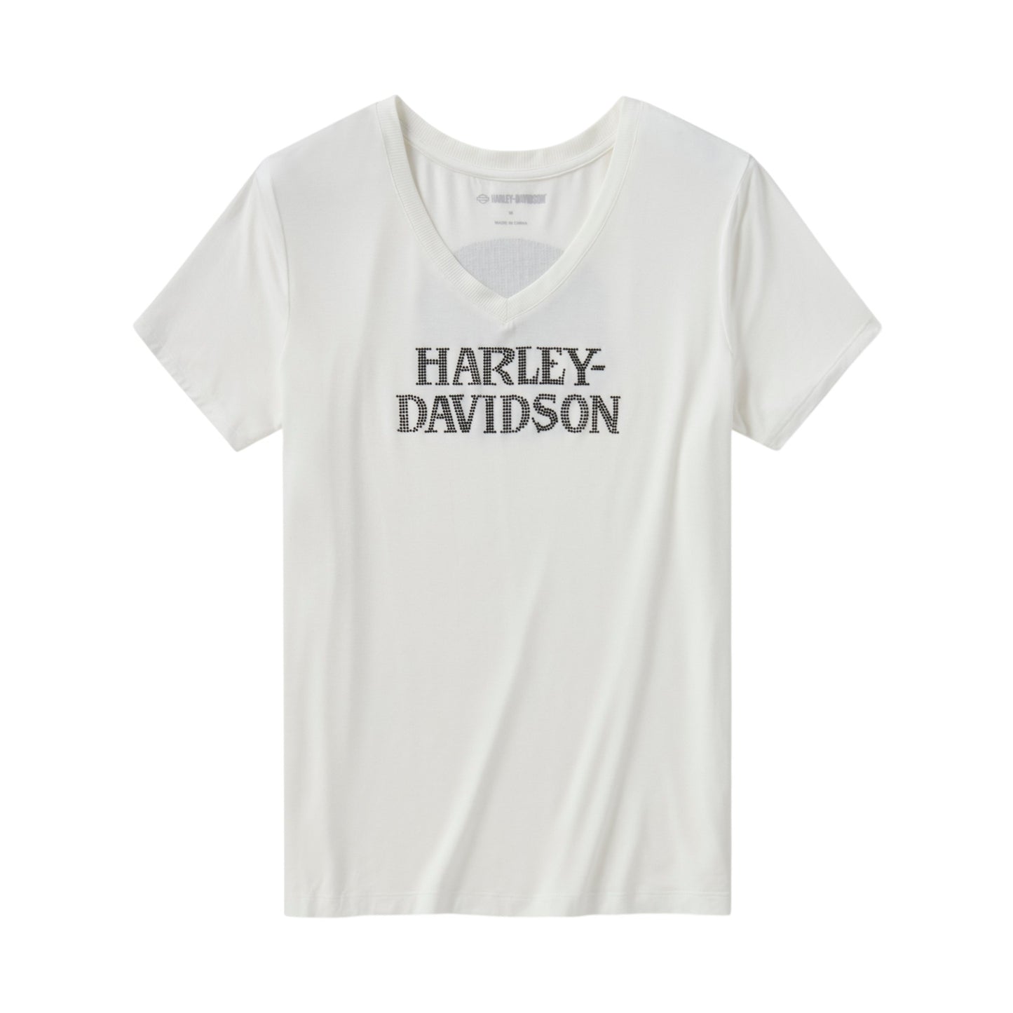 WILLIE G SKULL BLING V-NECK - WHITE