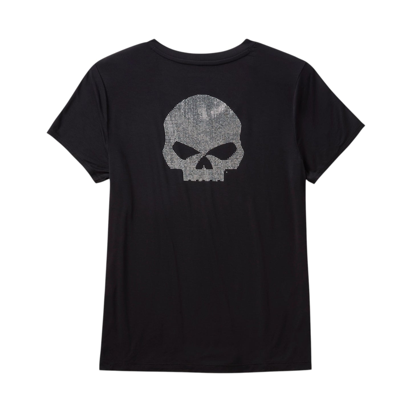 WILLIE G SKULL BLING V-NECK - BLACK