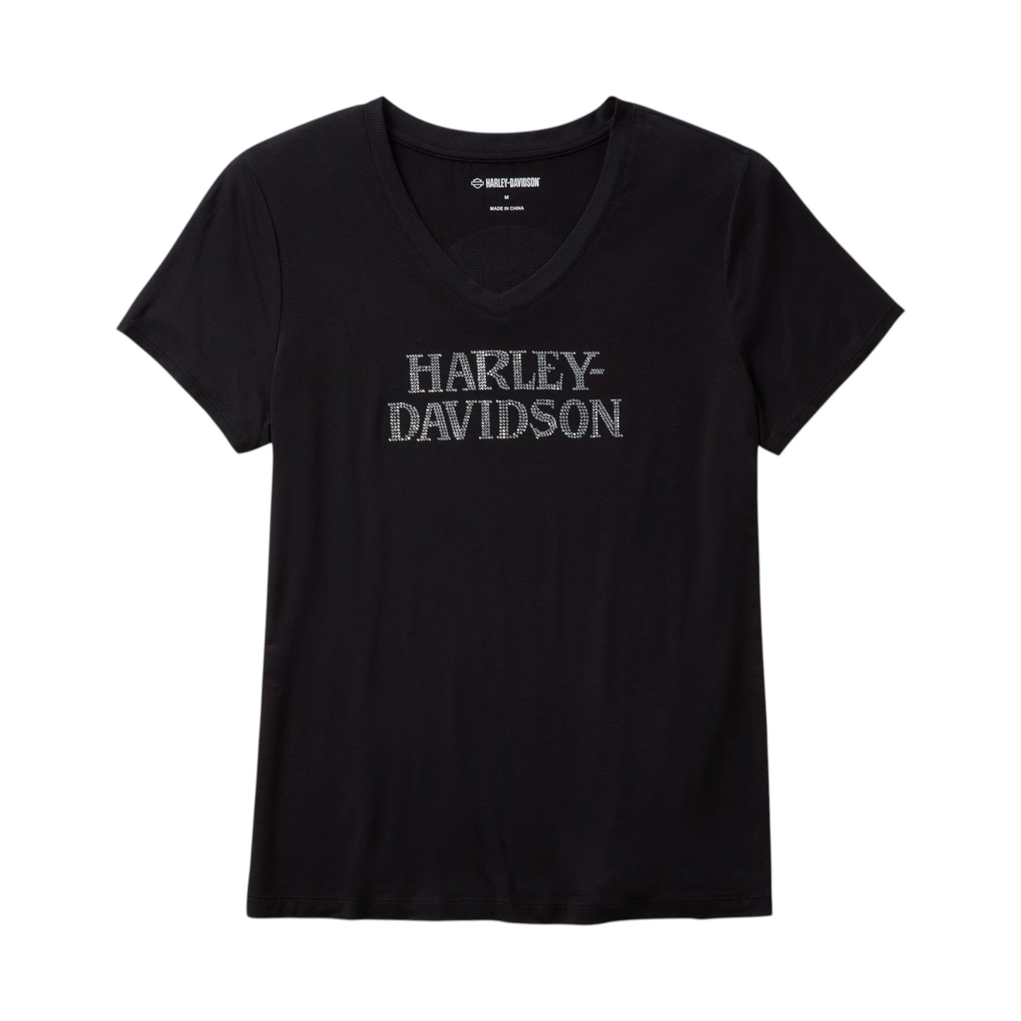 WILLIE G SKULL BLING V-NECK - BLACK