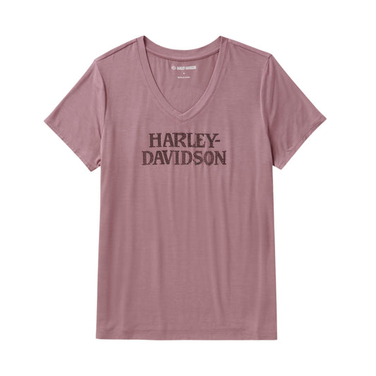 WILLIE G SKULL BLING V-NECK - PINK