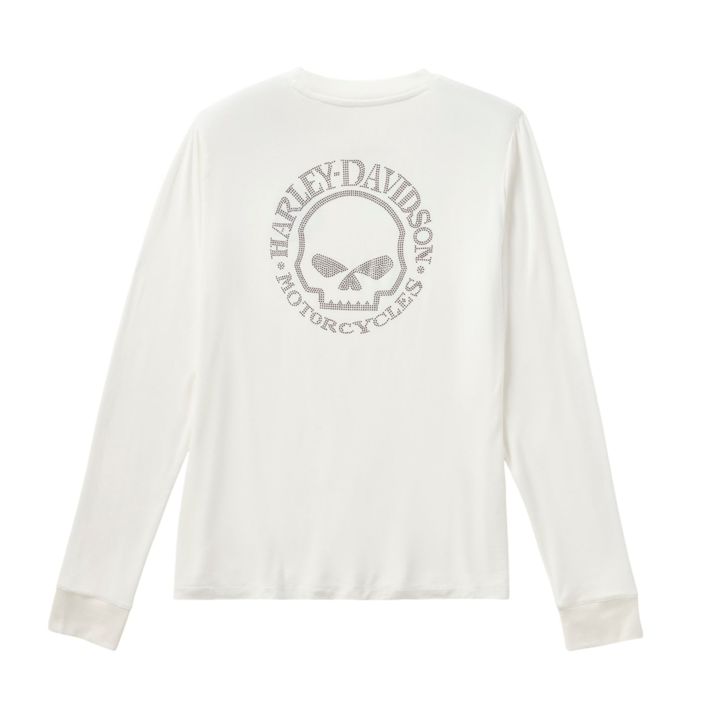 WILLIE G SKULL BLING LONG SLEEVE - WHITE