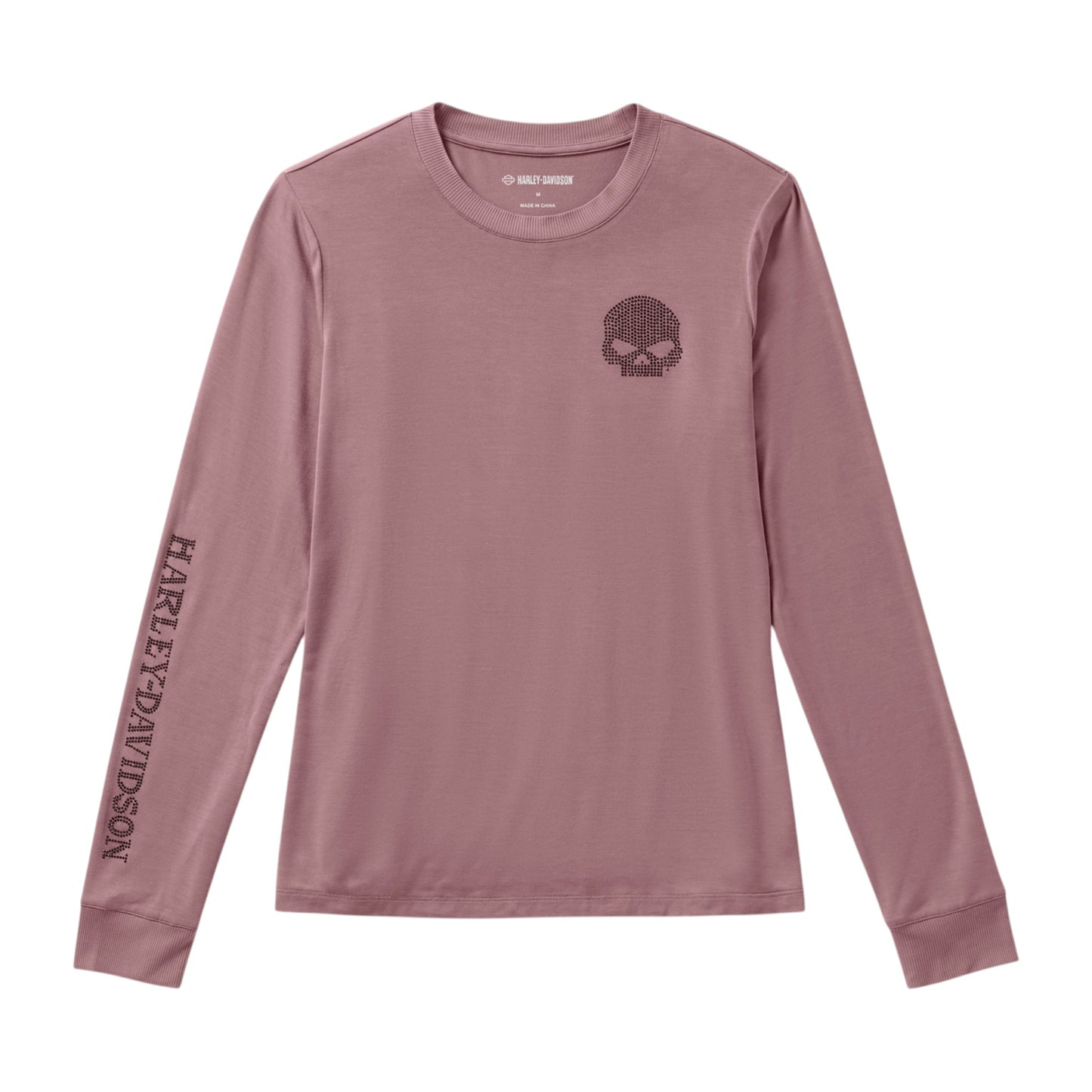 WILLIE G SKULL BLING LONG SLEEVE - PINK